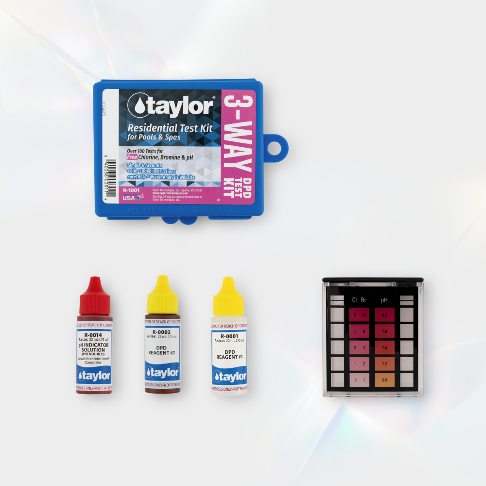 3-Way Test Kit for Pools & Spas (DPD) 12-Pack | Taylor Water Technologies Oficial