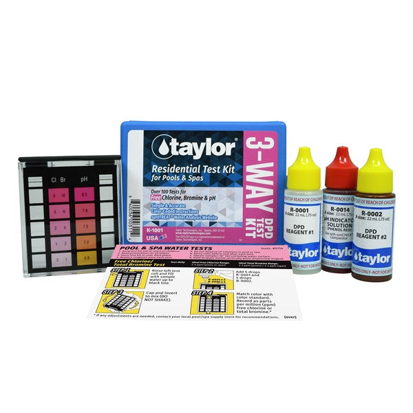 3-Way Test Kit for Pools & Spas (DPD) 12-Pack