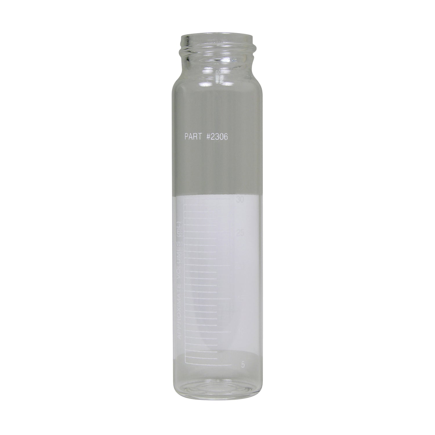 Vial, Graduated (30 mL), 10 dram w/ cap, glass