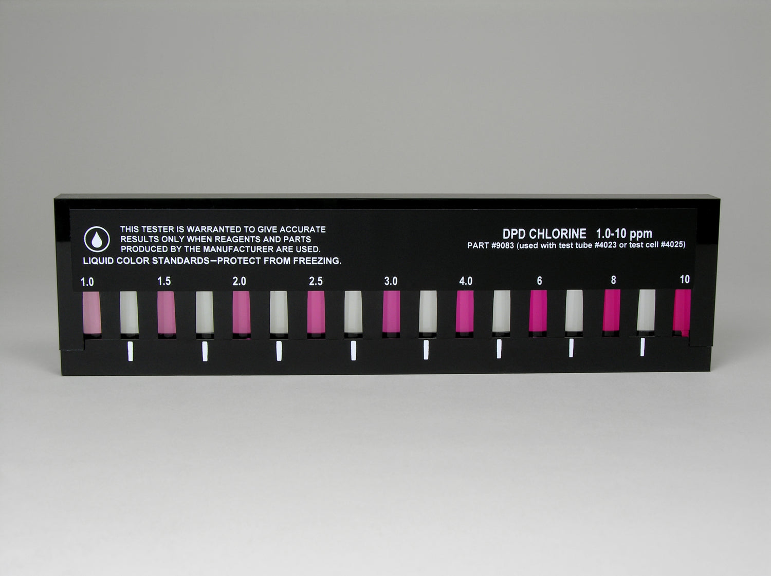 Slide Comparator, Chlorine (free/total), DPD, 1.0-10 ppm