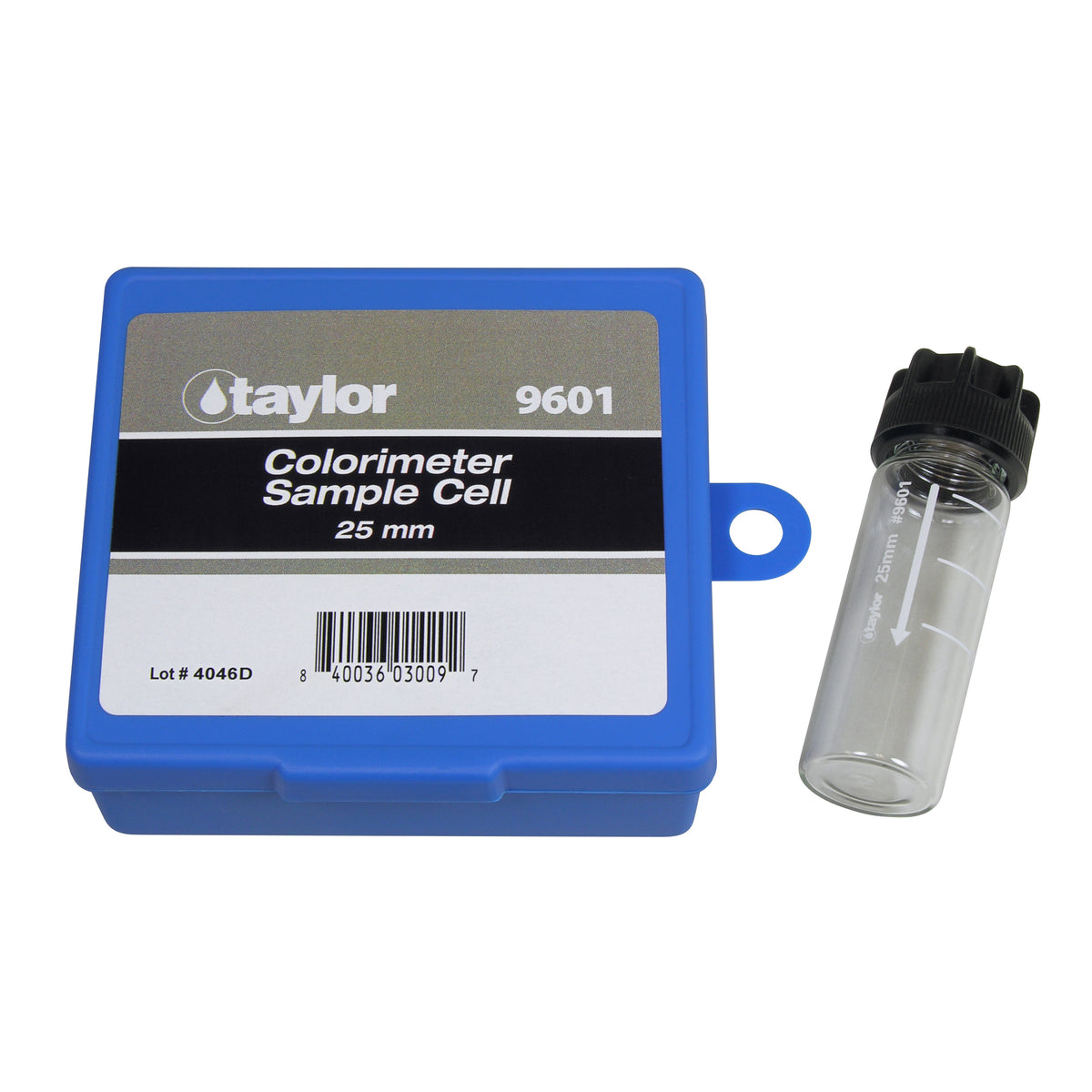 Sample Cell, Colorimeter, 25 mm w/ cap, glass, 3-pack
