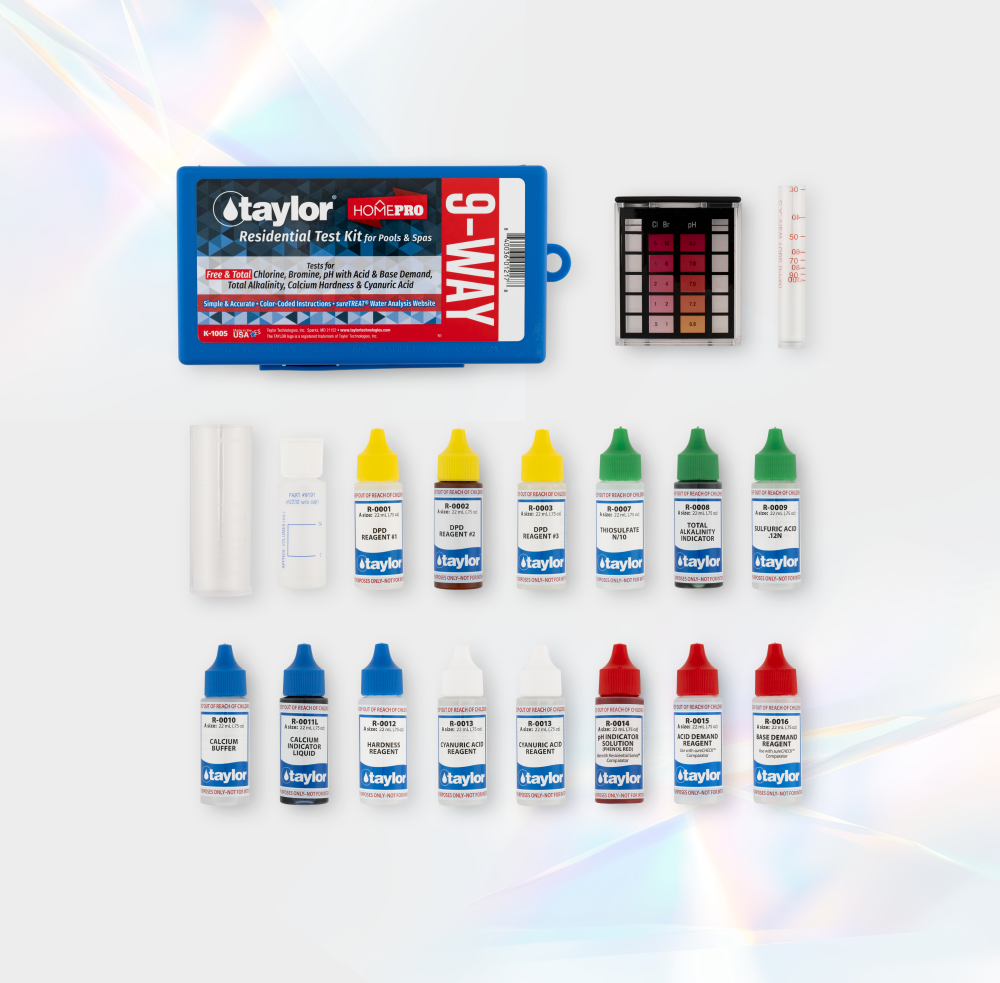 9-Way Test Kit for Pools & Spas (DPD), 4-Pack | Taylor Water Technologies Oficial