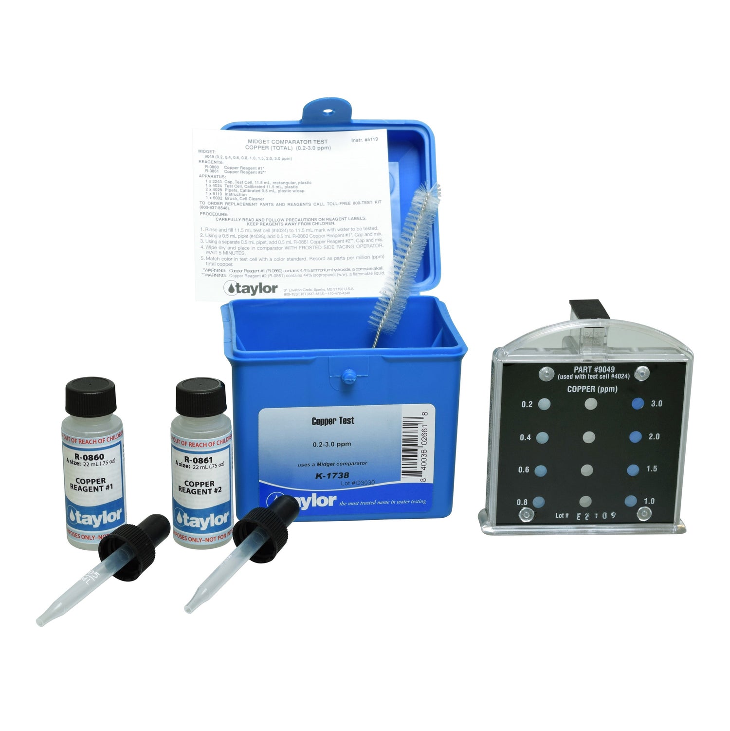 Midget Comparator, Copper, Cuprizone, 0.2-3.0 ppm