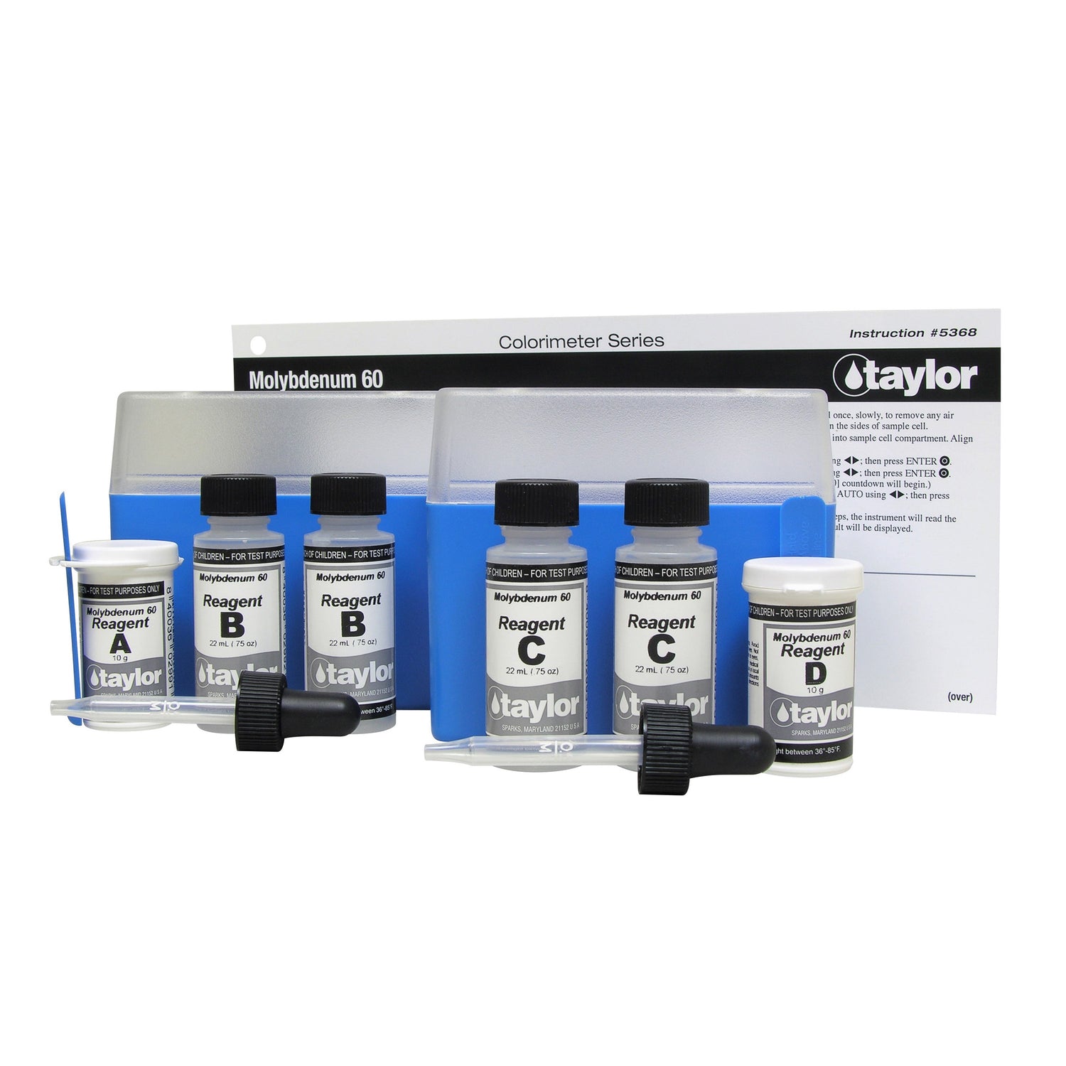 Colorimeter Reagent Pack, Molydbenum, Thioglycolate, 0-60.0 ppm