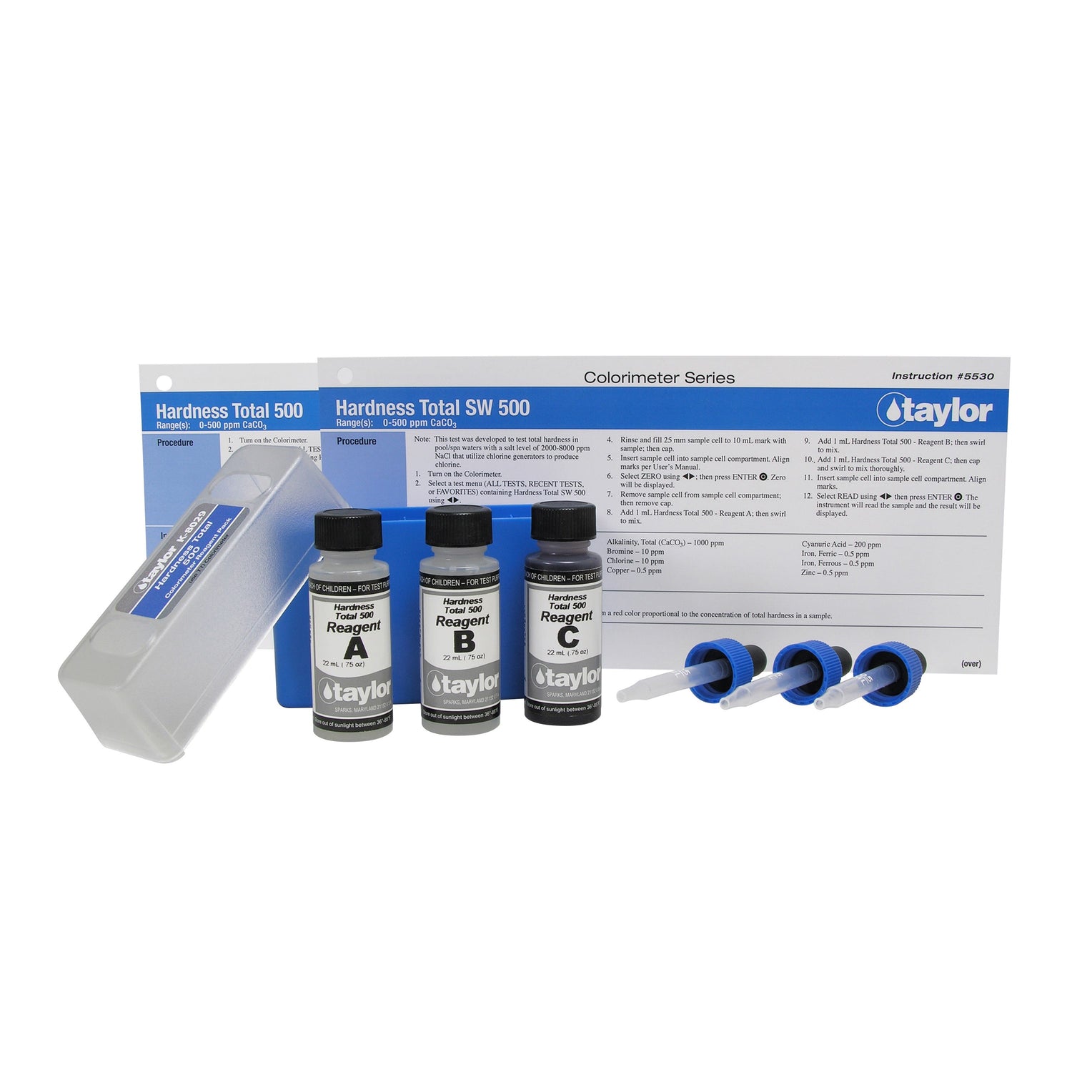 Colorimeter Reagent Pack, Hardness (total), Calmagite, 0-500 ppm
