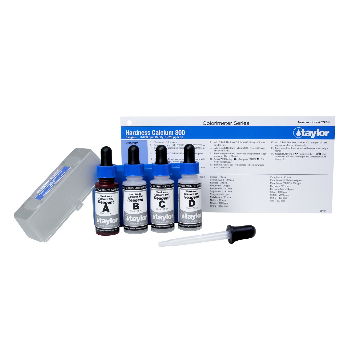 Colorimeter Reagent Pack, Hardness (calcium), Alizarin Red, 0-800 ppm
