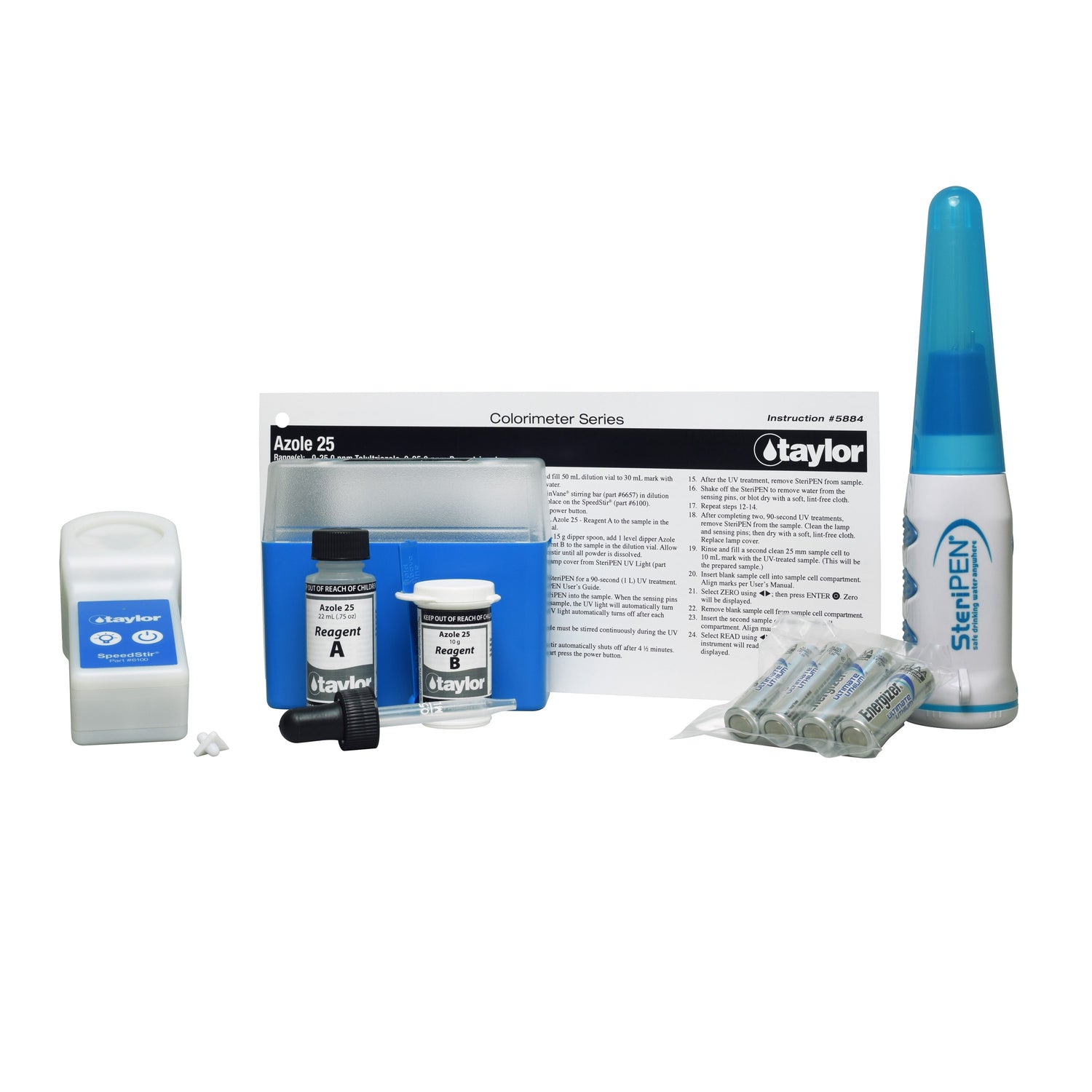 Colorimeter Reagent Pack w/ accessories, Azole, Bisulfite-UV Oxidation, 0-25.0 ppm