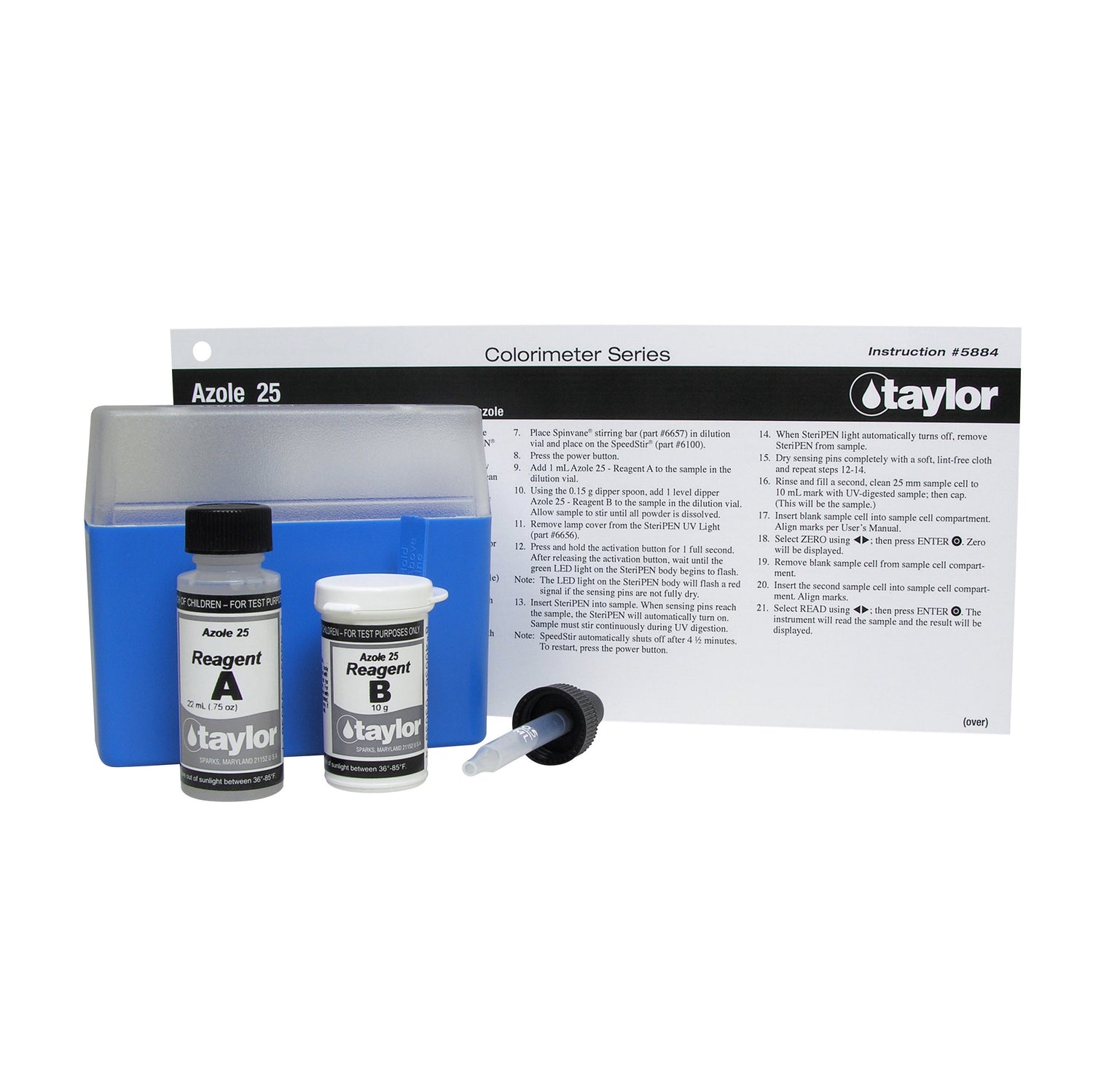Colorimeter Reagent Pack, Azole, Bisulfite-UV Oxidation, 0-25.0 ppm