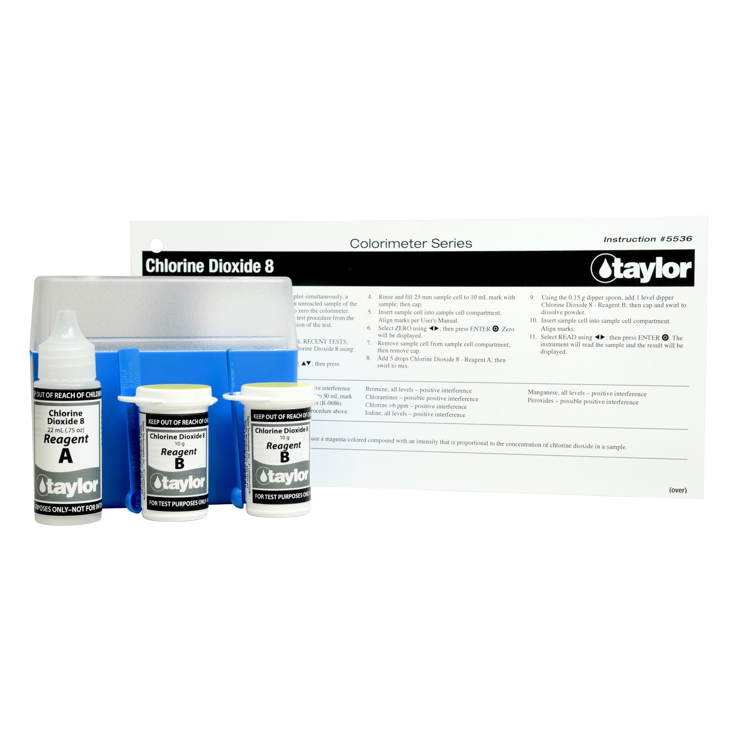 Colorimeter Reagent Pack, Chlorine Dioxide, DPD, 0-8.0 ppm