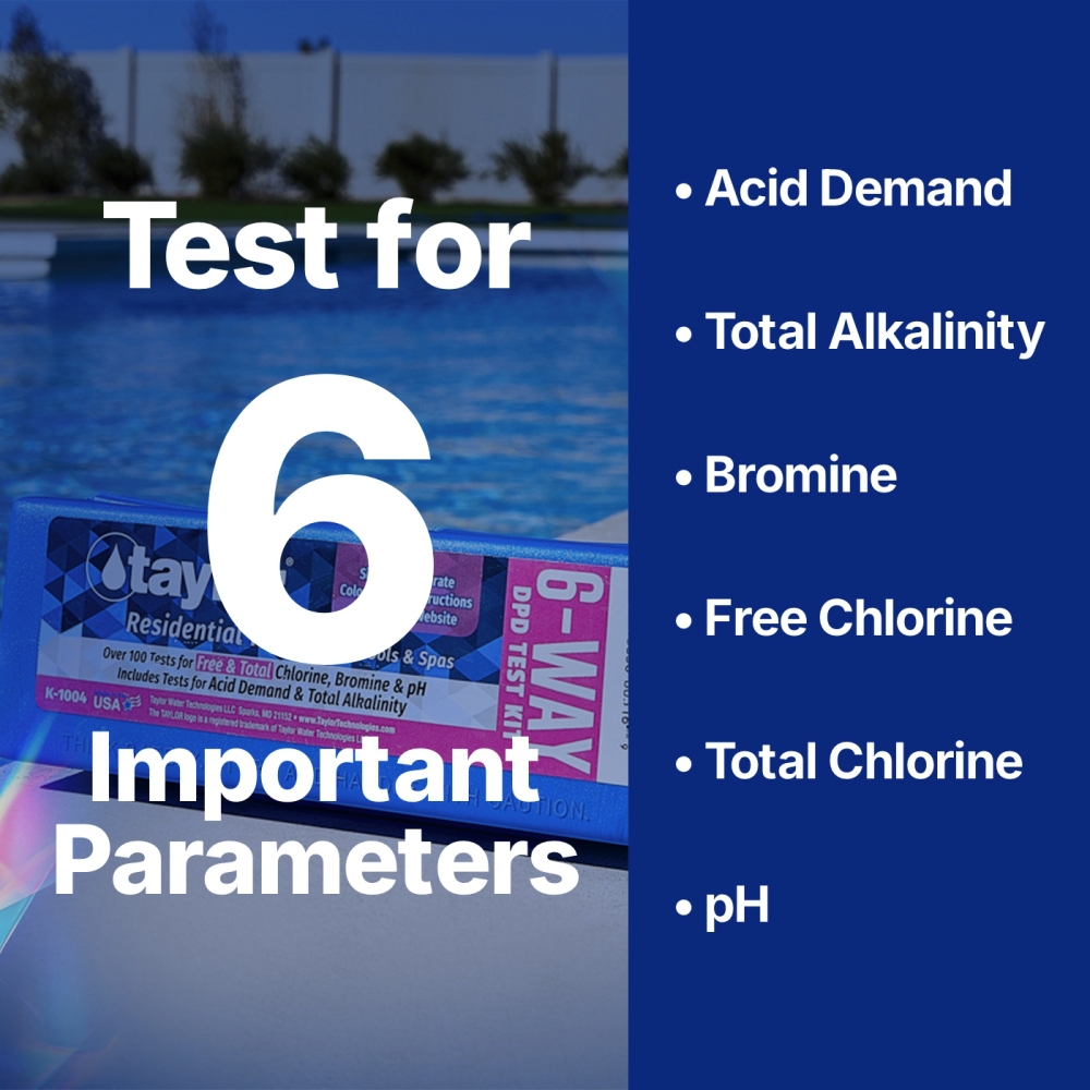 6-Way Test Kit for Pools & Spas (DPD), 6-Pack