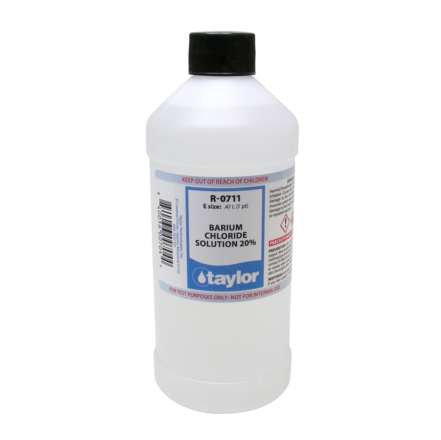 Barium Chloride Solution 20%, 16 oz