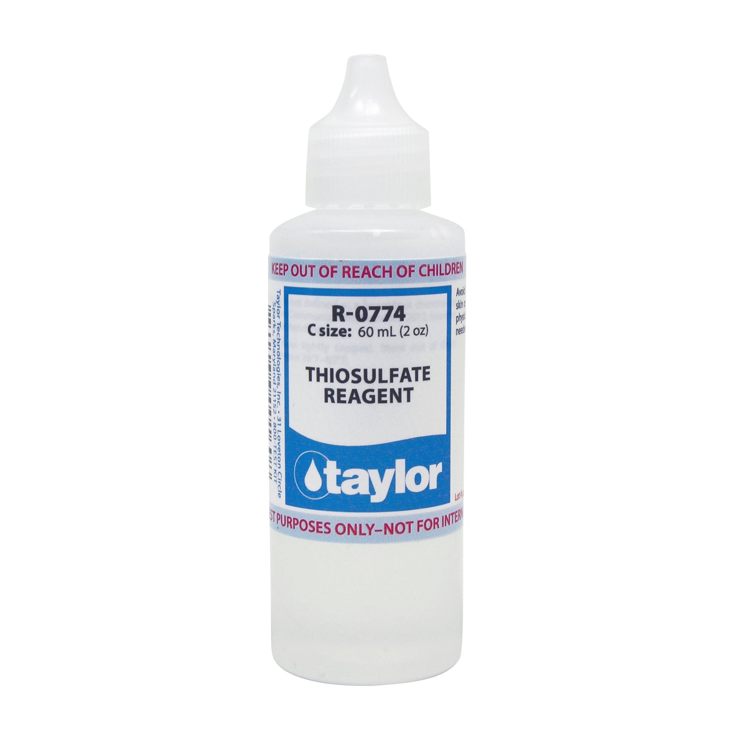 Thiosulfate Reagent (25 mL sample, 1 drop = 5 ppm Hâ‚‚Oâ‚‚), 2 oz, Dropper Bottle