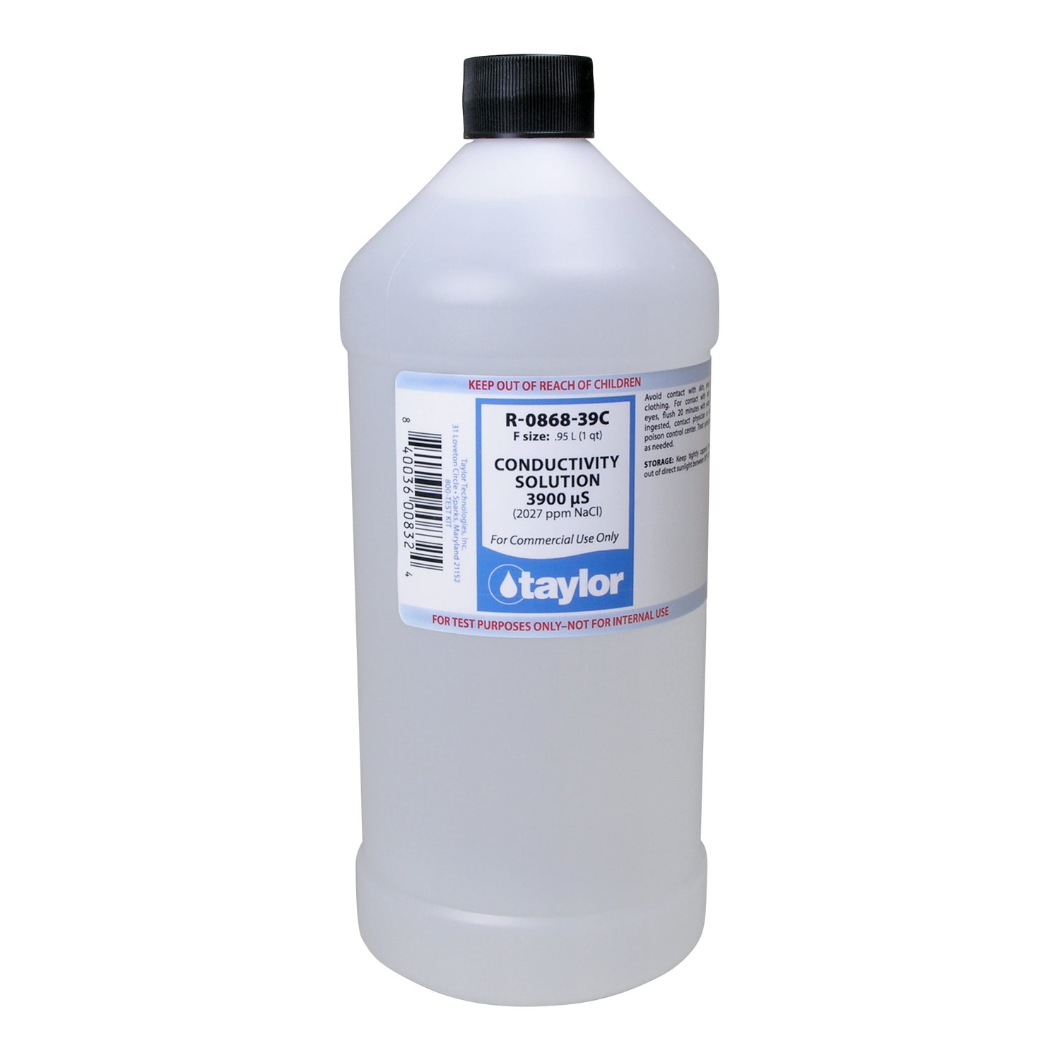Conductivity Solution 3900 μS (2027 ppm NaCl), 32 oz