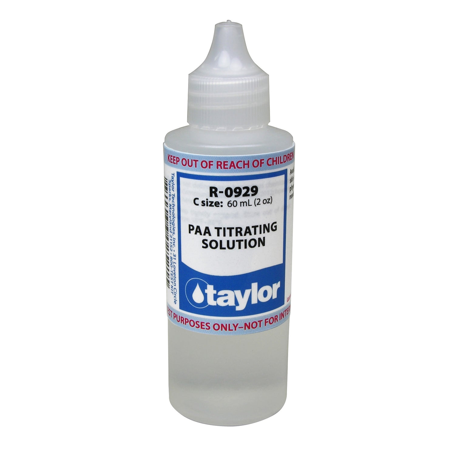 PAA Titrating Solution, 2 oz, Dropper Bottle