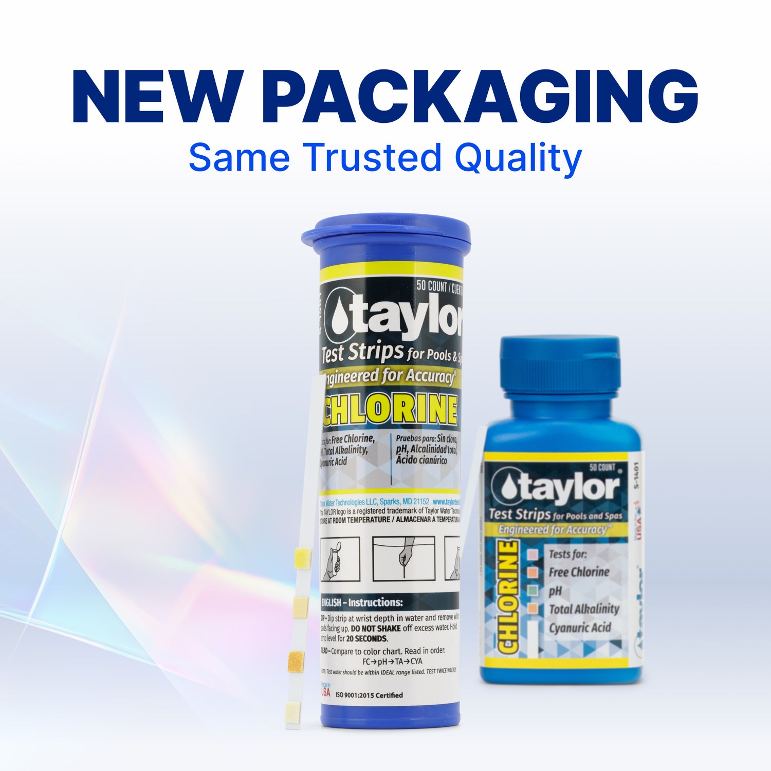 Chlorine Test Strips for Pools & Spas