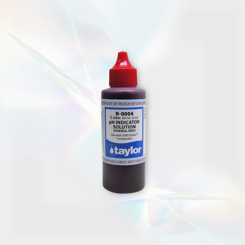 pH Indicator Solution (for 2000 Series), Phenol Red, 2 oz, Dropper Bottle 12-pack