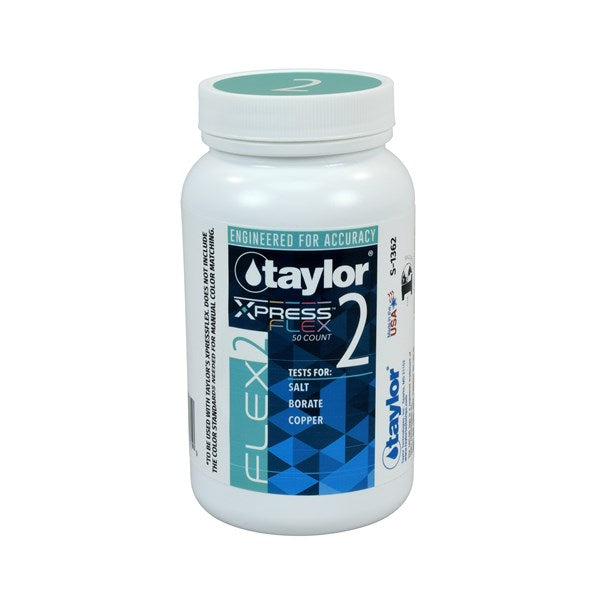 Flex 2 Strips for Salt, Borate, Copper (50/bottle), 6-pack | Taylor Water Technologies Oficial