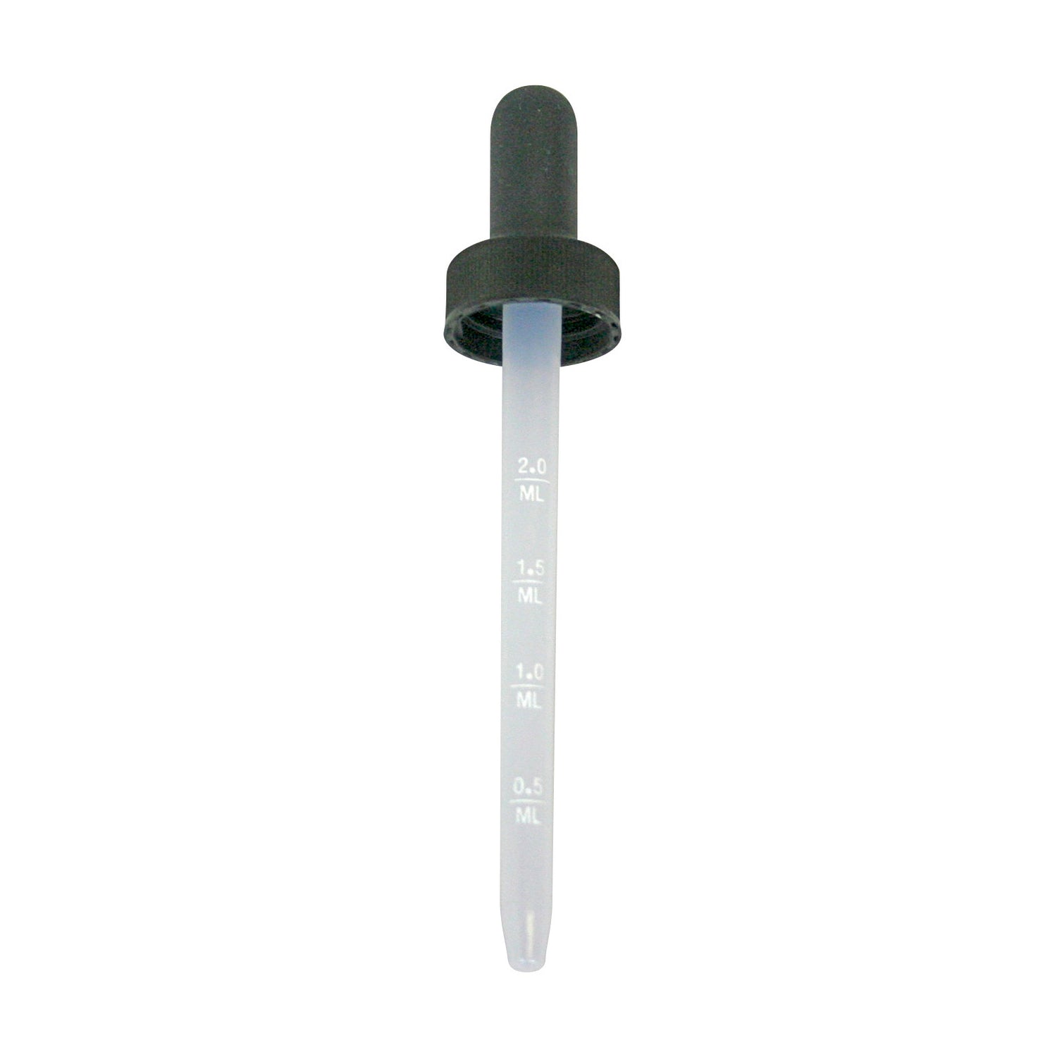 Pipet (eye dropper), Graduated (2 mL w/ 0.5 mL div) w/ cap, plastic