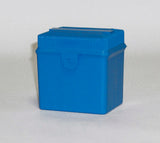 Case, Midget Comparator, Non-ribbed, fits 22 mL bottles, 4" w x 3.5" d x 4" h, plastic, blue