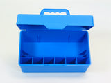 Case, Slide Comparator, Ribbed w/ compartments, fits 22 mL/60 mL bottles, 11"x6"x 5", plastic, blue