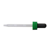 Pipet (eye dropper), Calibrated (0.5 & 1.0 mL) w/ green cap, plastic
