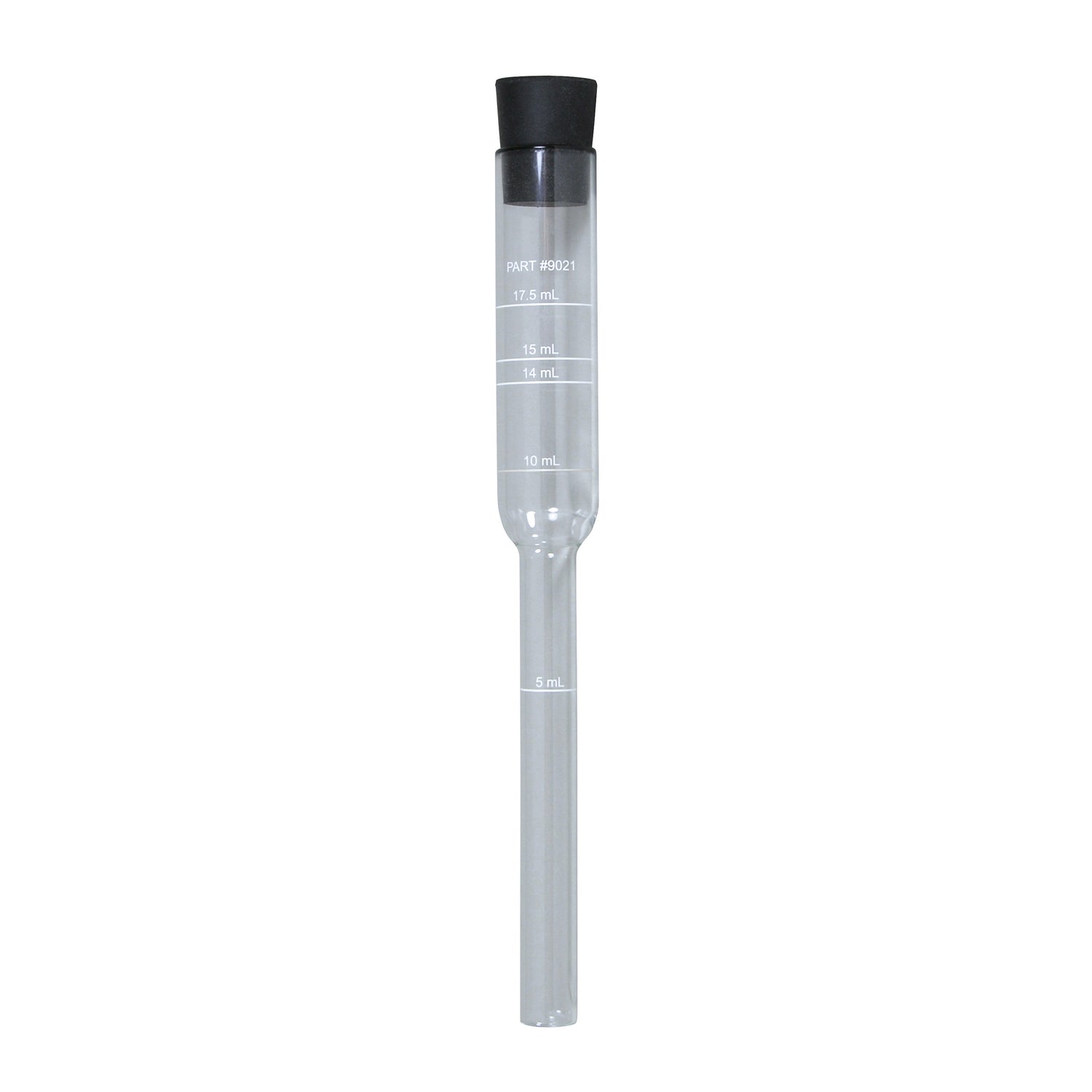 Test Tube, Mixing, Calibrated (5, 10, 14, 15, 17.5 mL) w/ stopper, glass