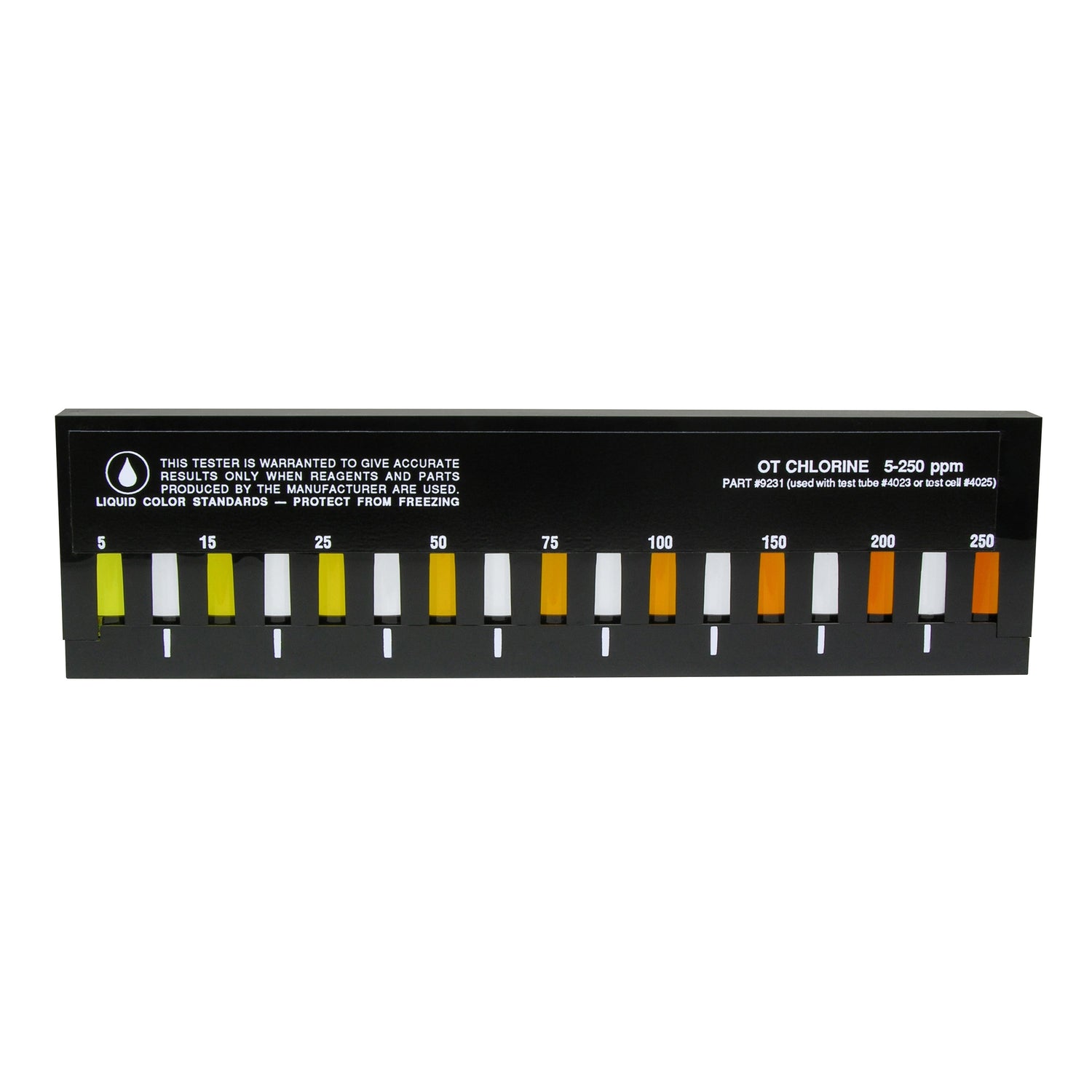 Slide Comparator, Chlorine (total), OT, 5-250 ppm