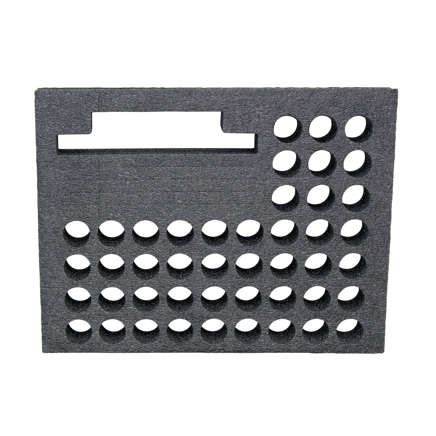 Insert (base), Deluxe Case, cut for 5 Slide comparators/45 2 oz bottles, foam (for 7007)