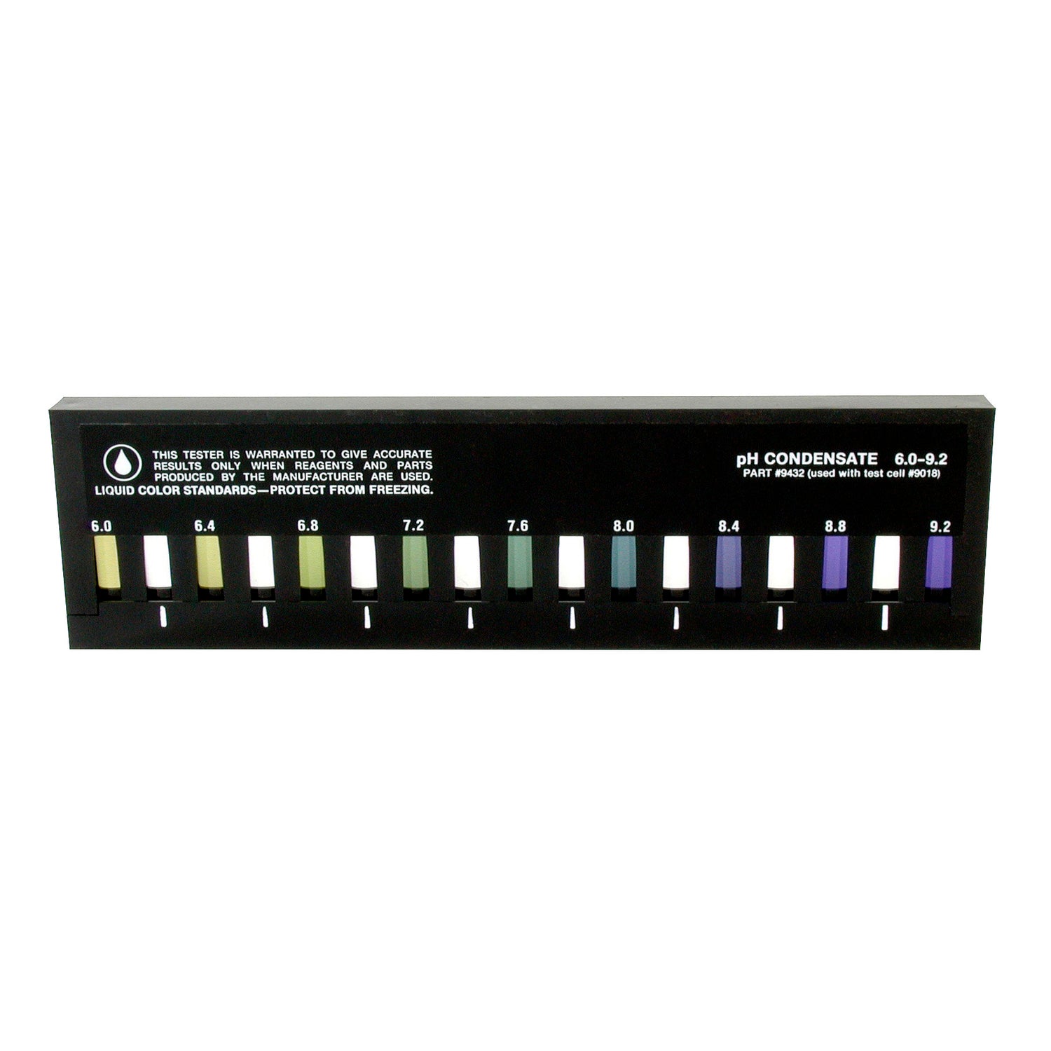 Slide Comparator (Long Viewpath), pH, Bromthymol Blue/Meta Cresol Purple, 6.0-9.2