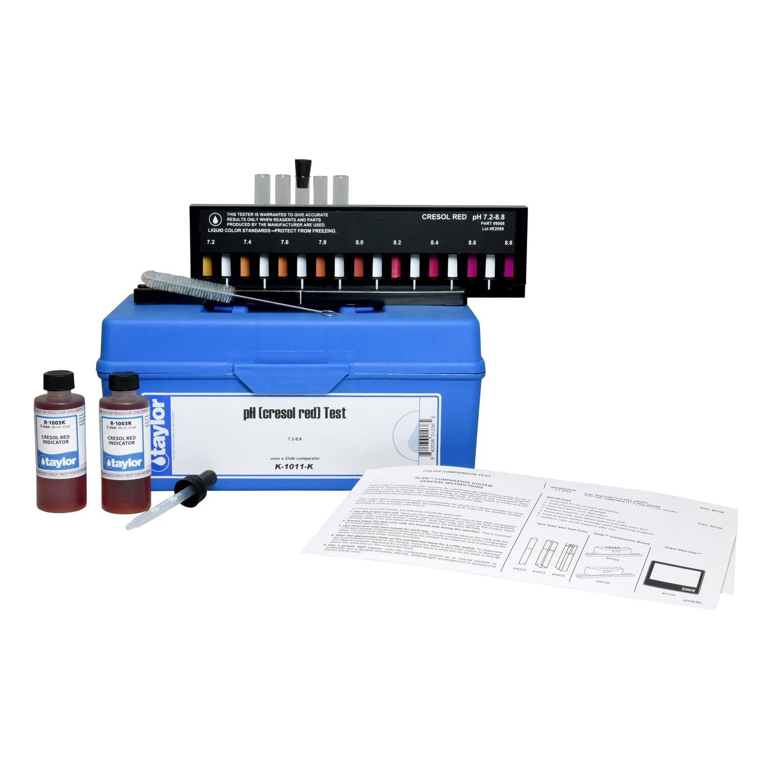 Slide Comparator, pH, Cresol Red, 7.2-8.8