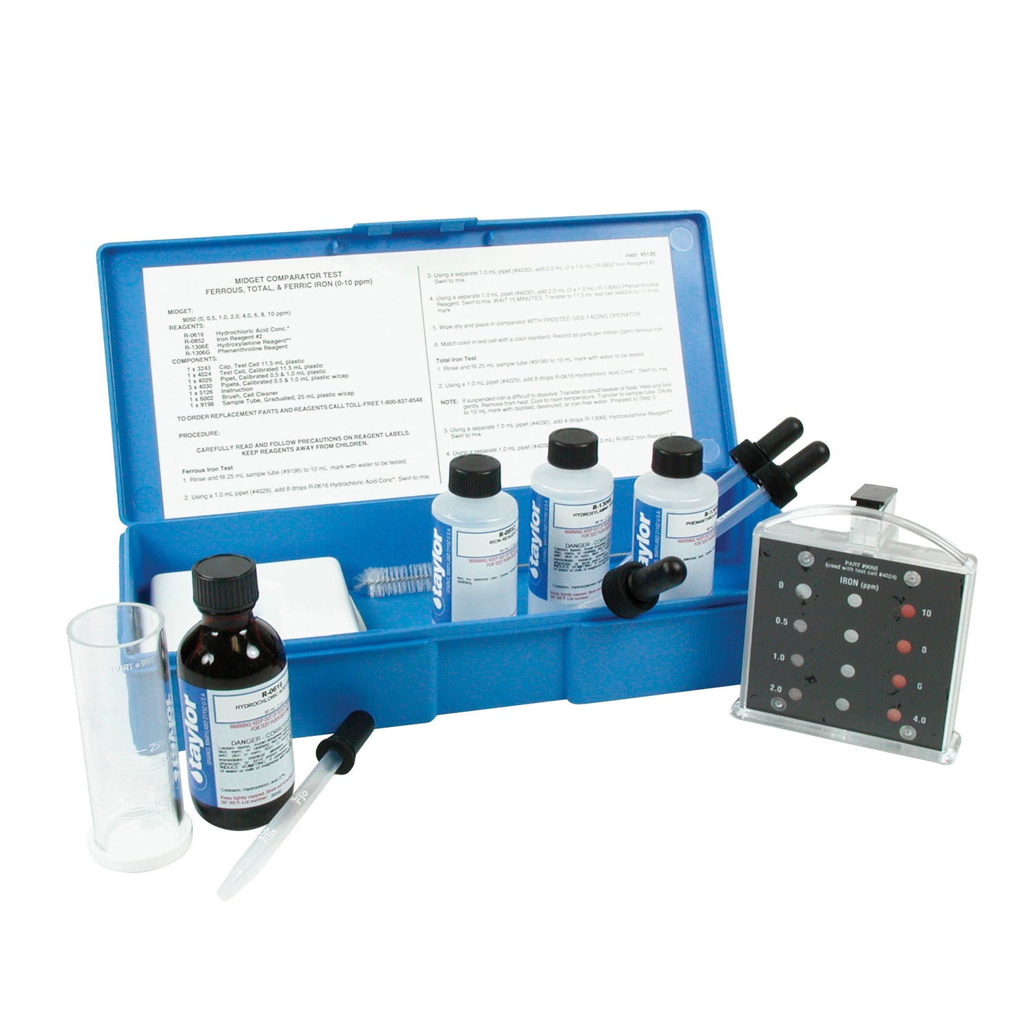 Midget Comparator, Iron (ferrous/total), Phenanthroline, 0-10 ppm