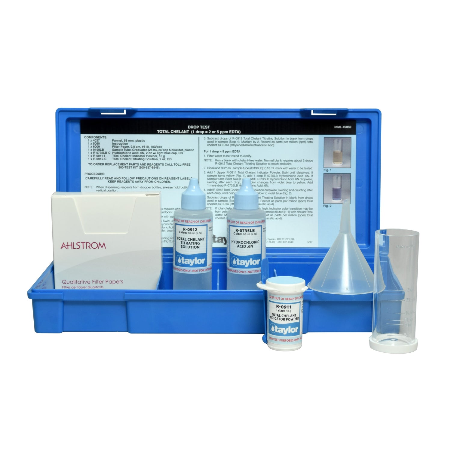 Drop Test, Chelant (total), Complexometric, 1 drop = 2 or 5 ppm EDTA