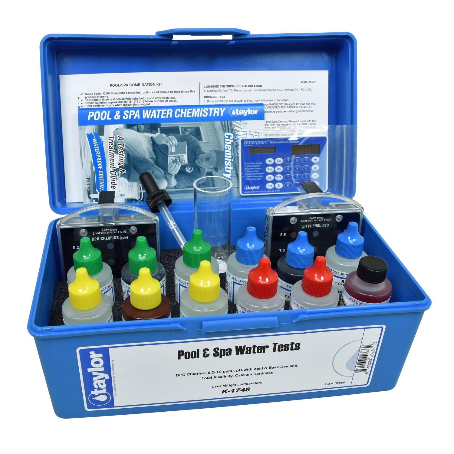 Combination (uses Midget comparators), Alkalinity/Chlorine, DPD/Hardness/pH