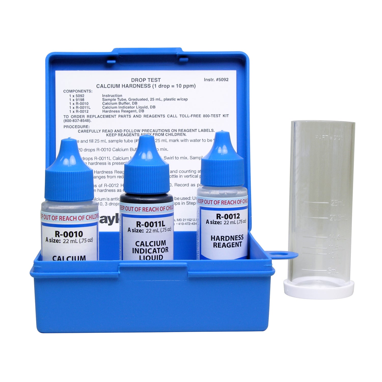 Drop Test, Hardness (calcium), EDTA, 1 drop = 10 ppm