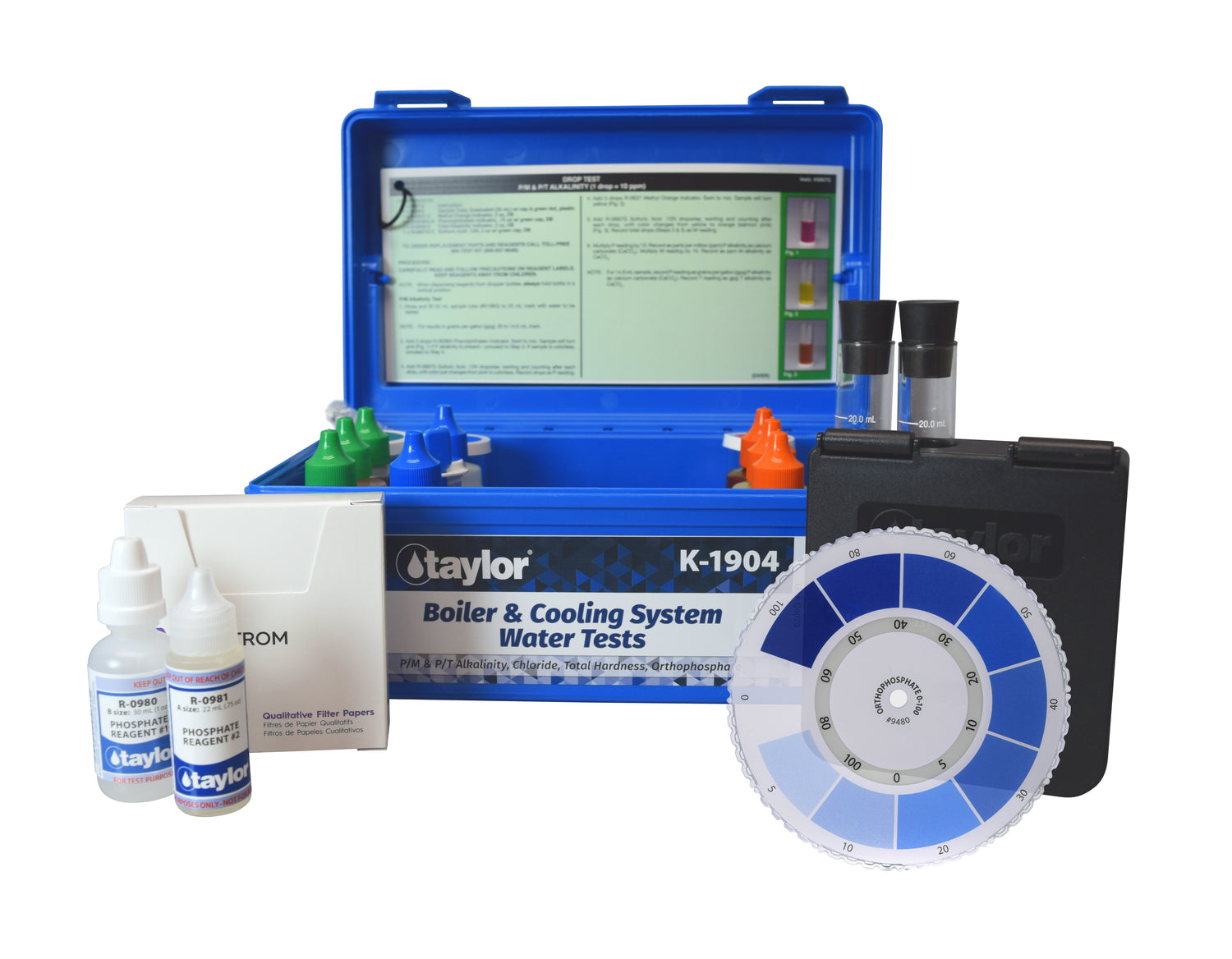 Color Wheel Kit for Boiler/Cooling Systems, Alkalinity/Chloride/Hardness/Orthophosphate (Replaces K-1645-4)