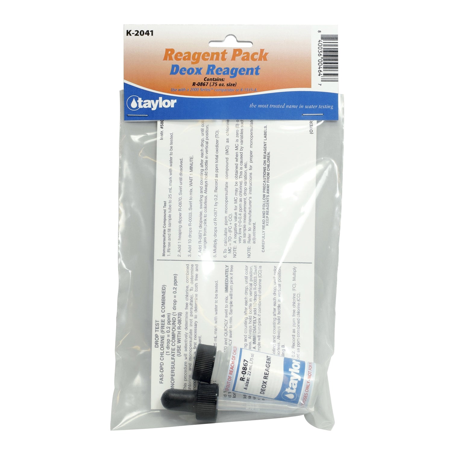 Reagent Pack, Monopersulfate Interference Remover (for 2000 Series kits w/ .75 oz reagents & K-1515-A)