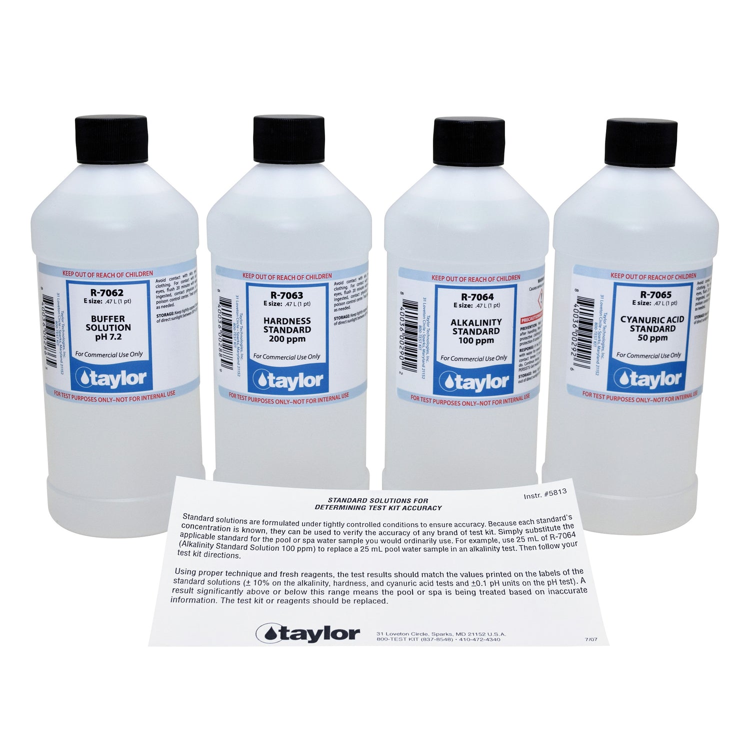 Reagent Pack, Standard Solutions, Alkalinity/CYA/Hardness/pH