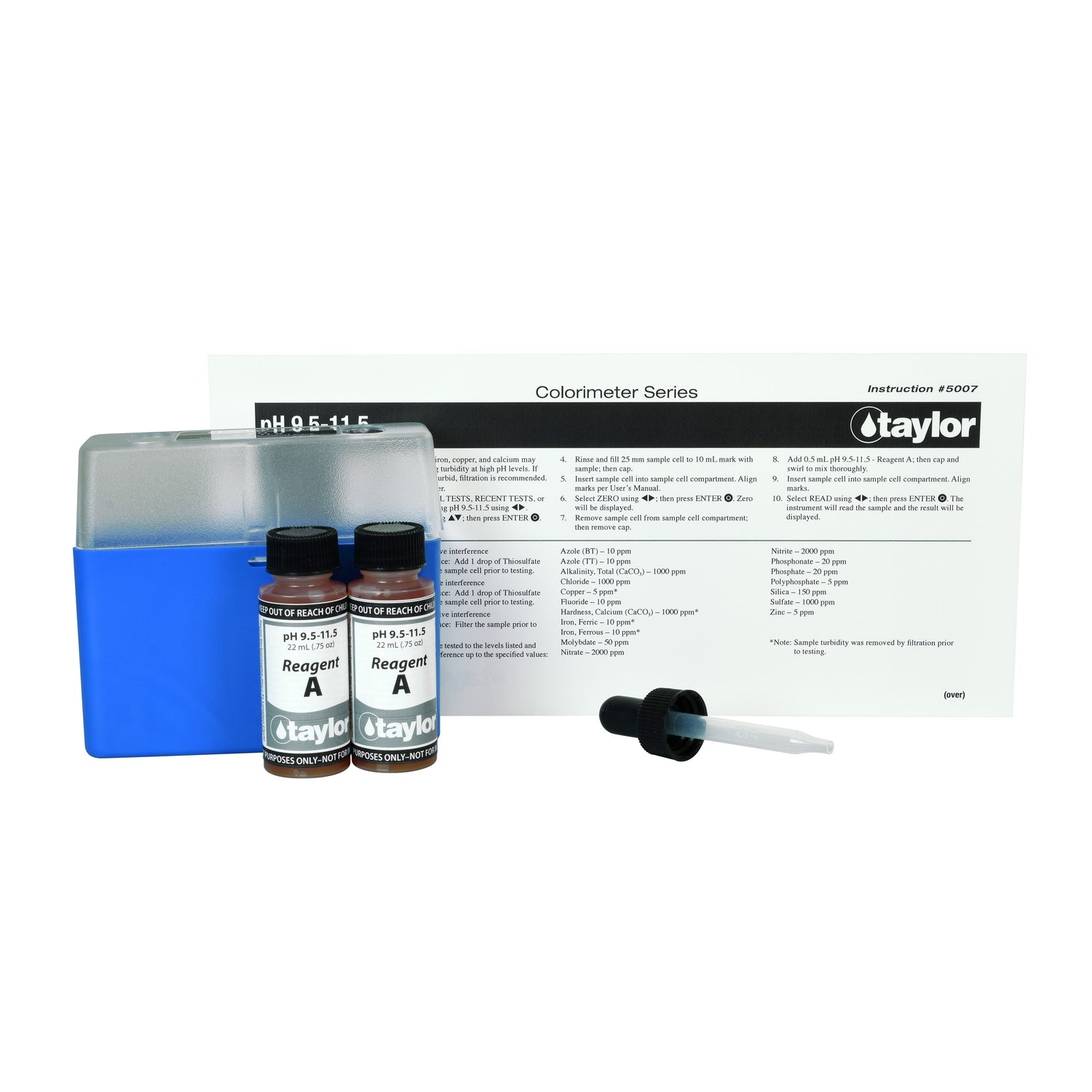 Colorimeter Reagent Pack, pH, Mordant Orange, 9.5â€“11.5 <9 month shelf life