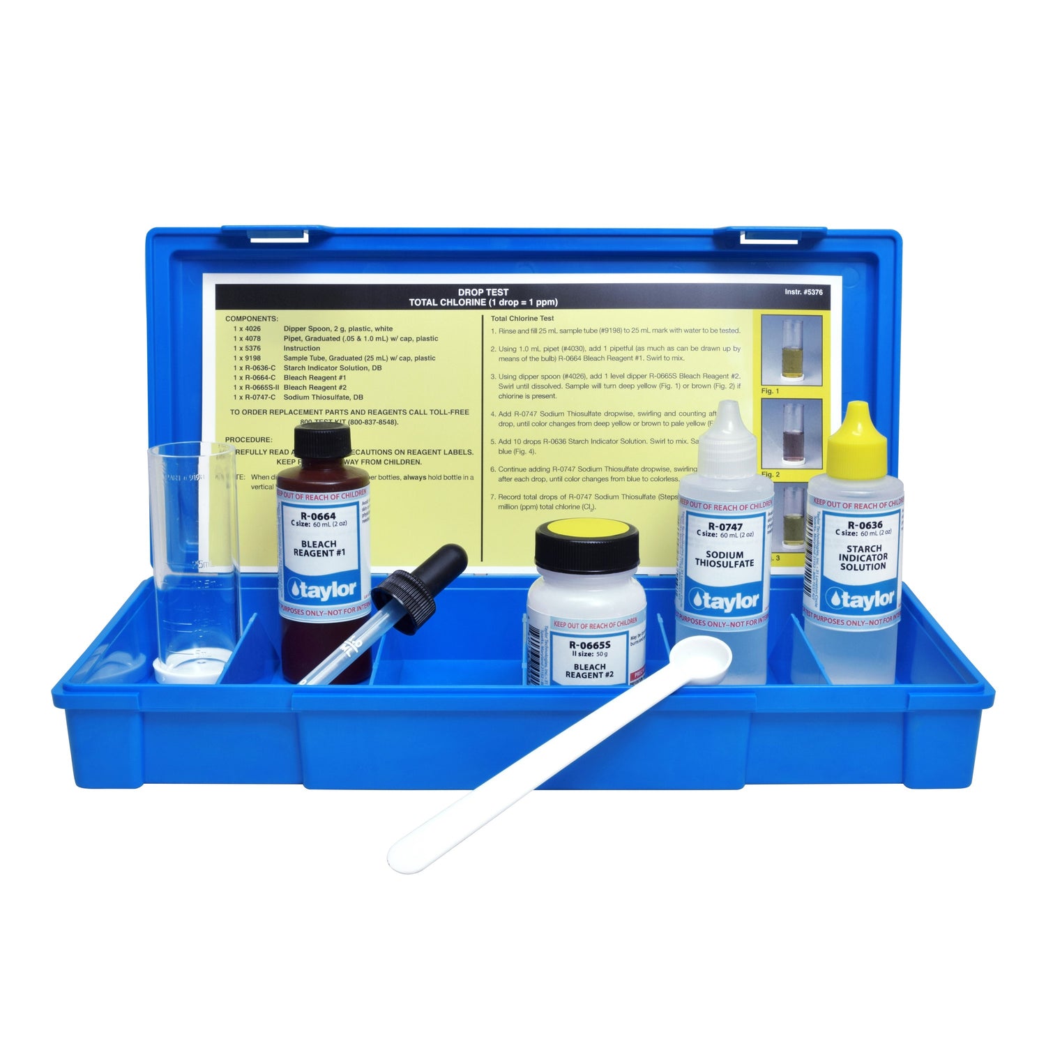 Drop Test, Chlorine (total), Iodometric, 1 drop = 1 ppm