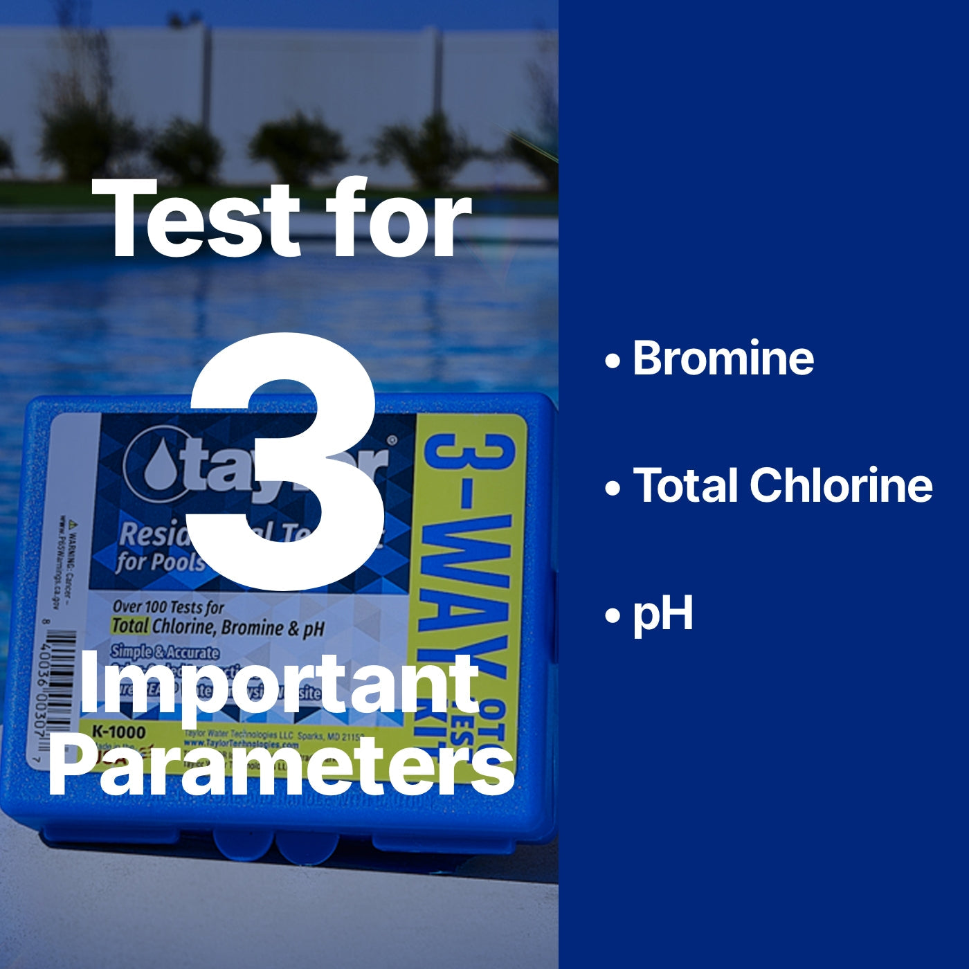 3-Way Test Kit for Pool & Spas (OTO), 12-Pack