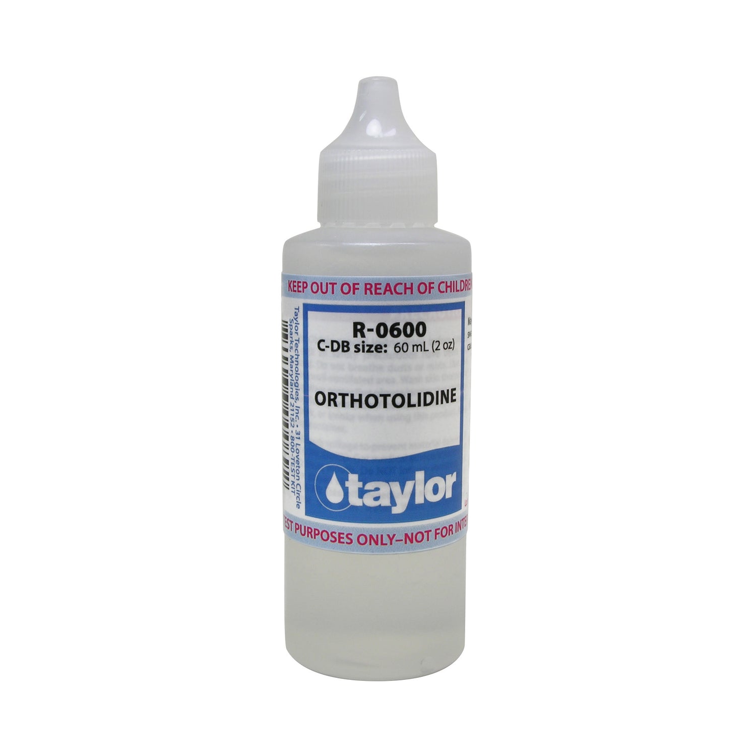 Orthotolidine, 2 oz, Dropper Bottle