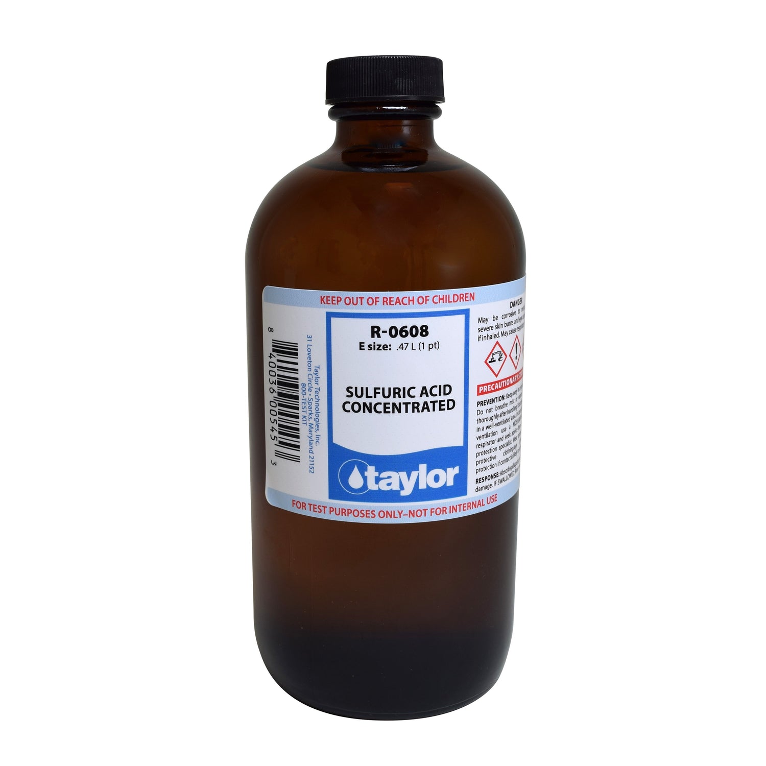 Sulfuric Acid Concentrated, 16 oz (GL)