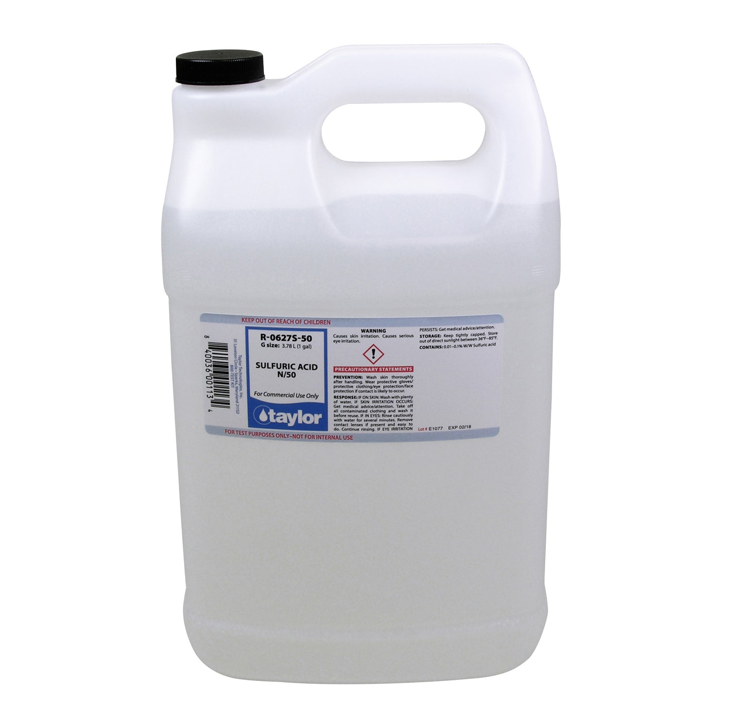 Sulfuric Acid N/50, gal
