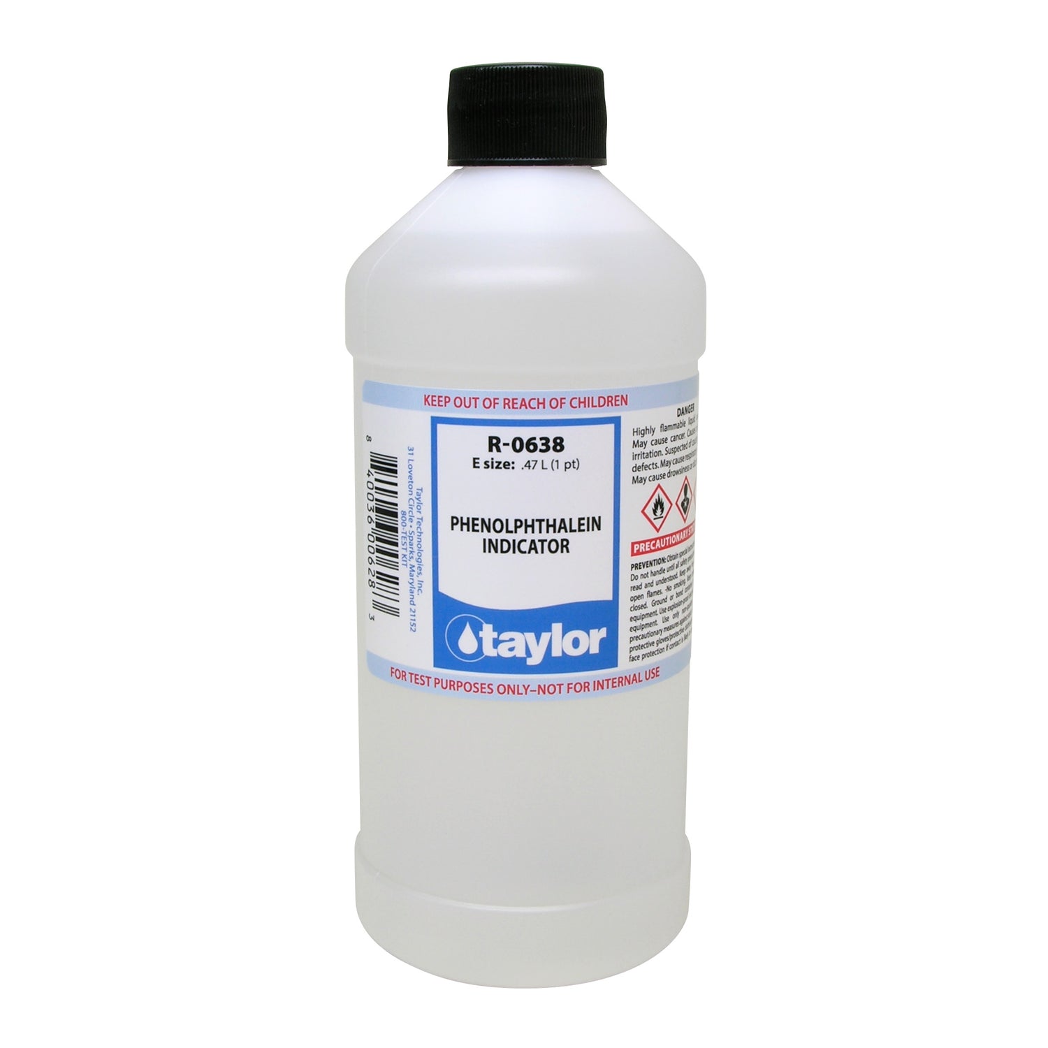 Phenolphthalein Indicator, 16 oz