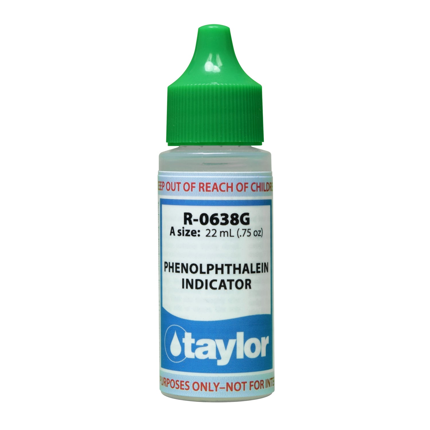 Phenolphthalein Indicator, .75 oz w/ green cap, Dropper Bottle