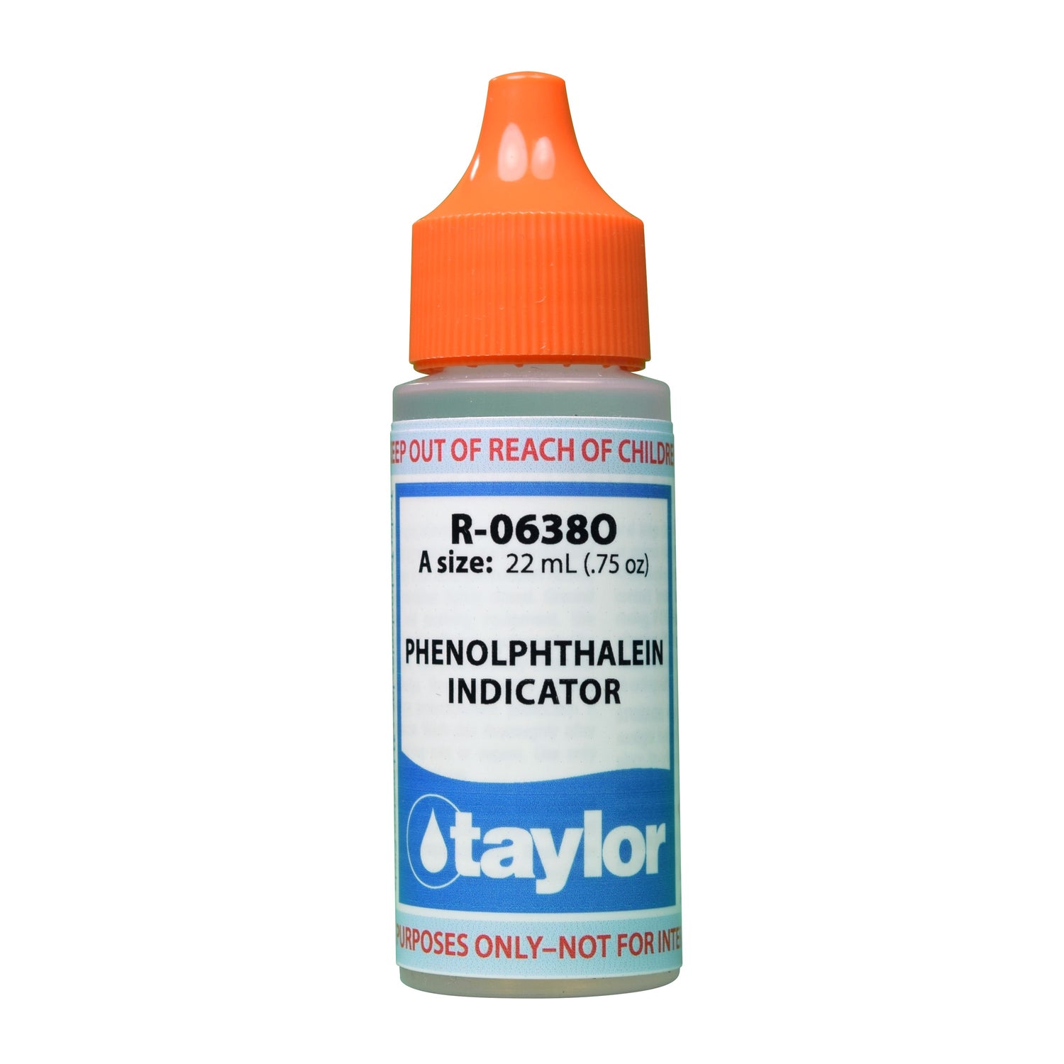Phenolphthalein Indicator, .75 oz w/ orange cap, Dropper Bottle