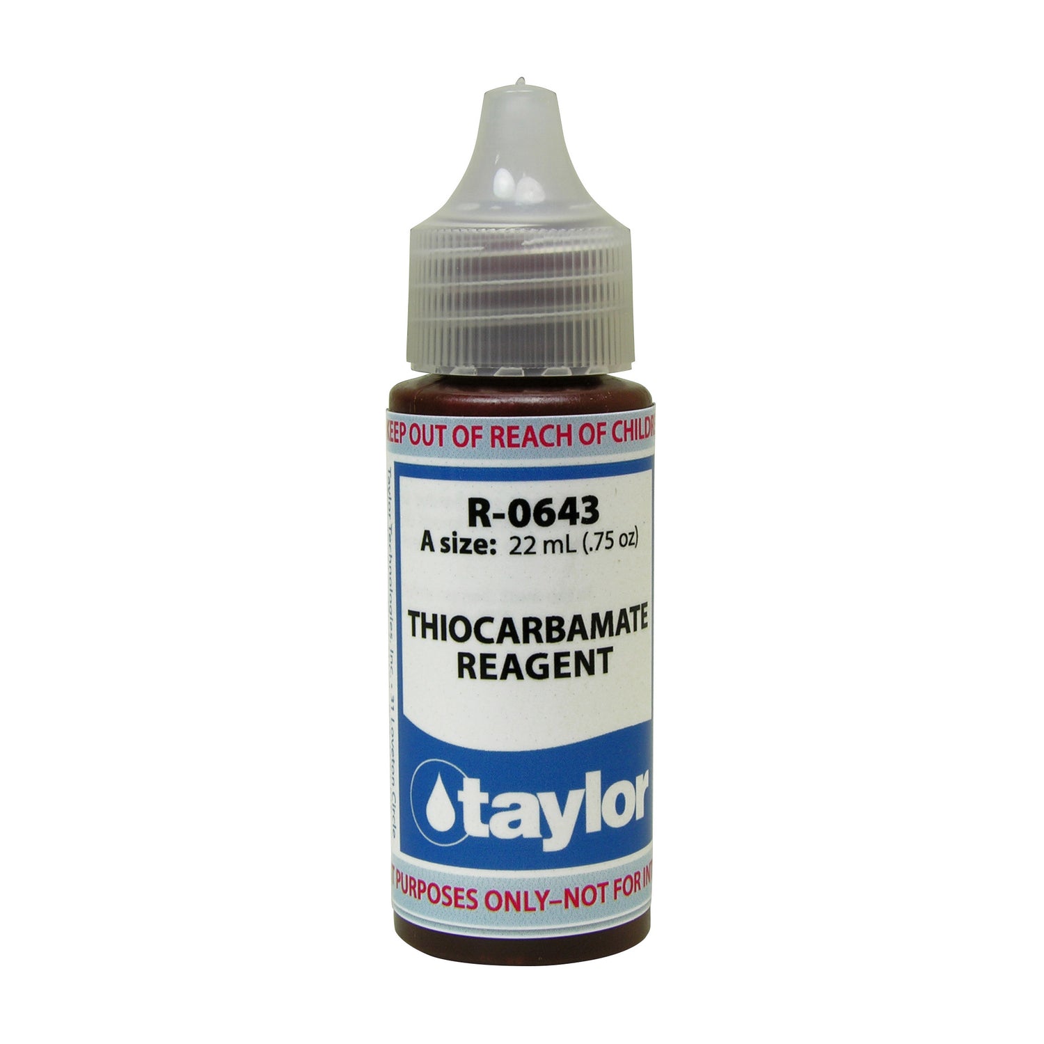 Thiocarbamate Reagent, .75 oz, Dropper Bottle