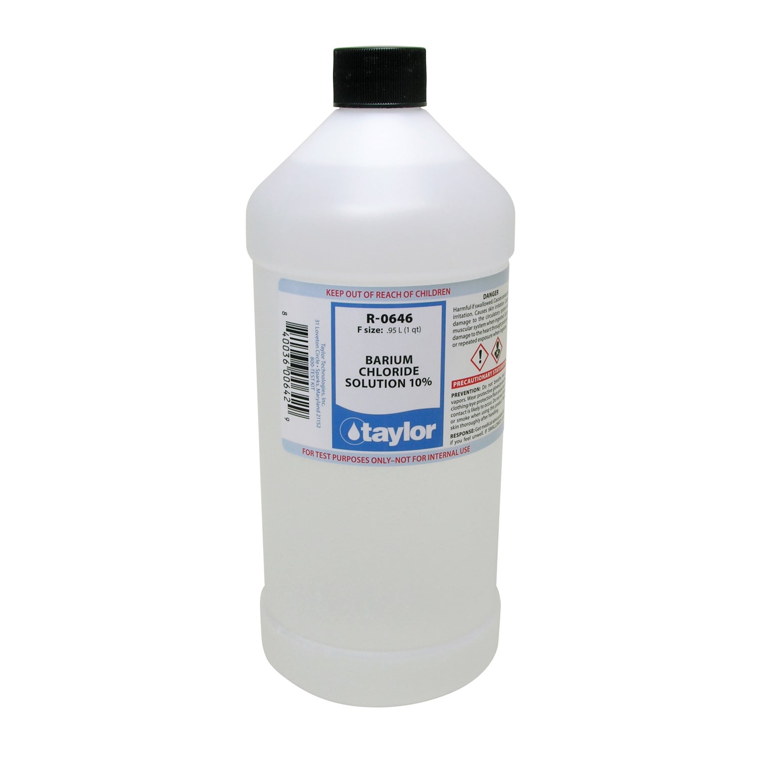 Barium Chloride Solution 10%, 32 oz