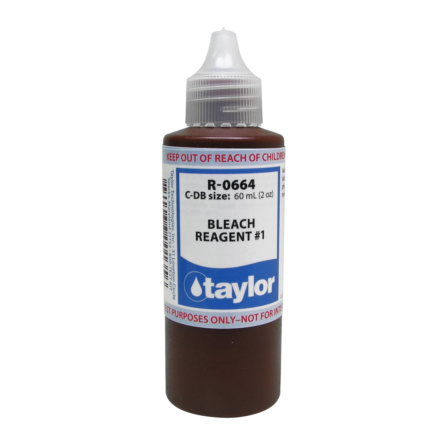 Bleach Reagent #1, 2 oz, Dropper Bottle