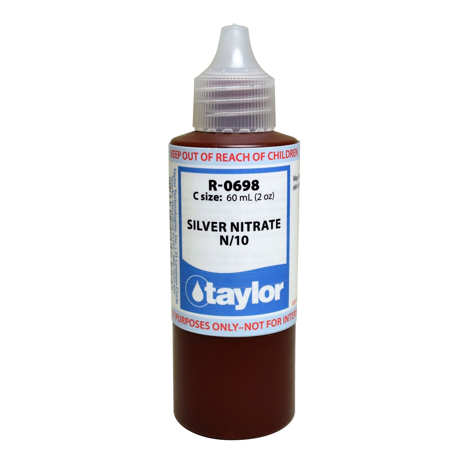 Silver Nitrate N/10, 2 oz, Dropper Bottle